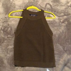 Green Knitted Tank Top